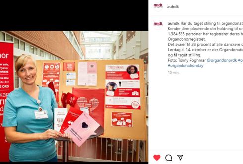 Eksempel på opslag på SoMe