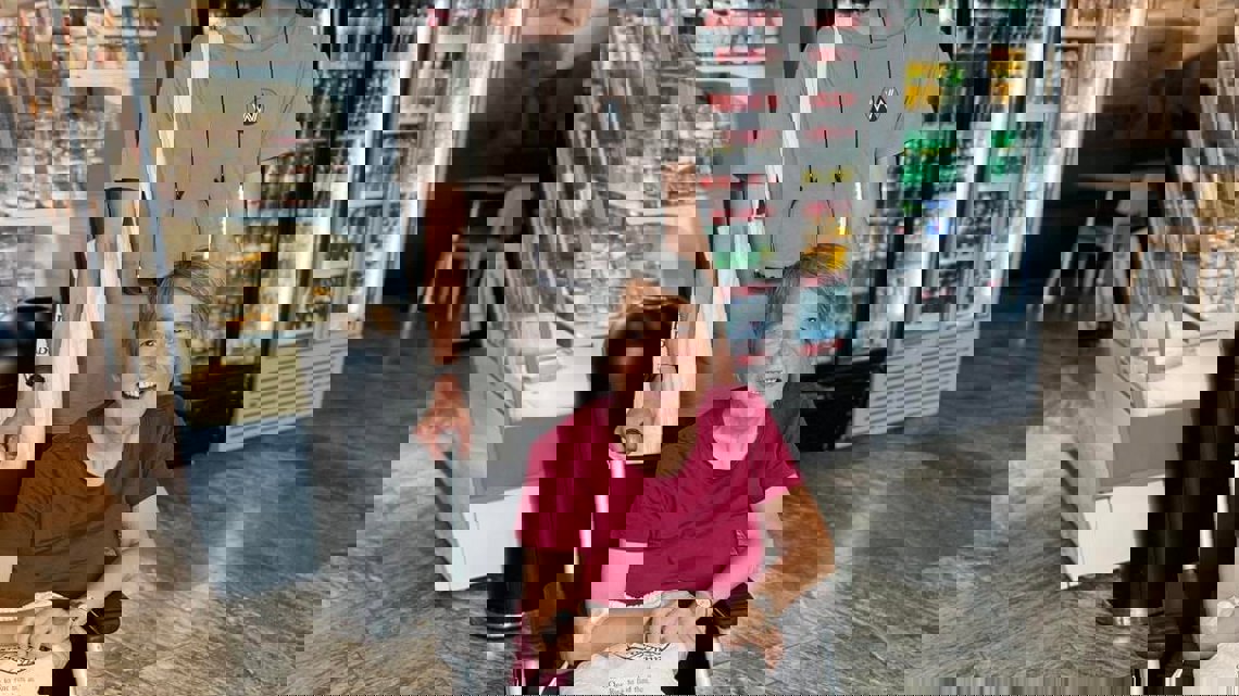 Anna i kørestol og med iltapparat 