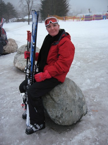 Camilla Staubo med ski