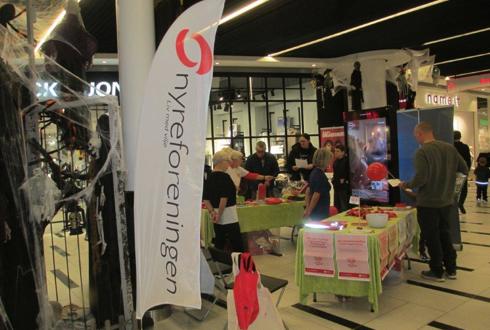 Stand om organdonation i et storcenter 
