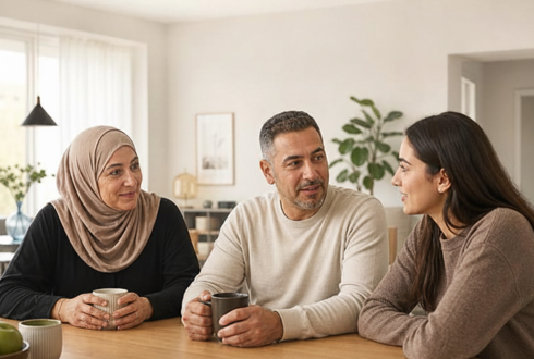 Et billede af en familie (AI-genereret)